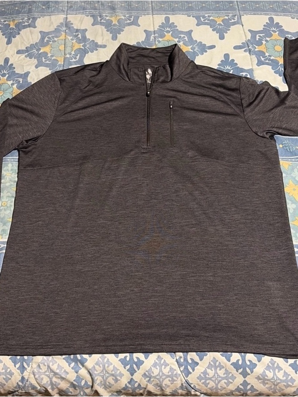 Men's Sketchers Charcoal Quarter-Zip Performance Shirt